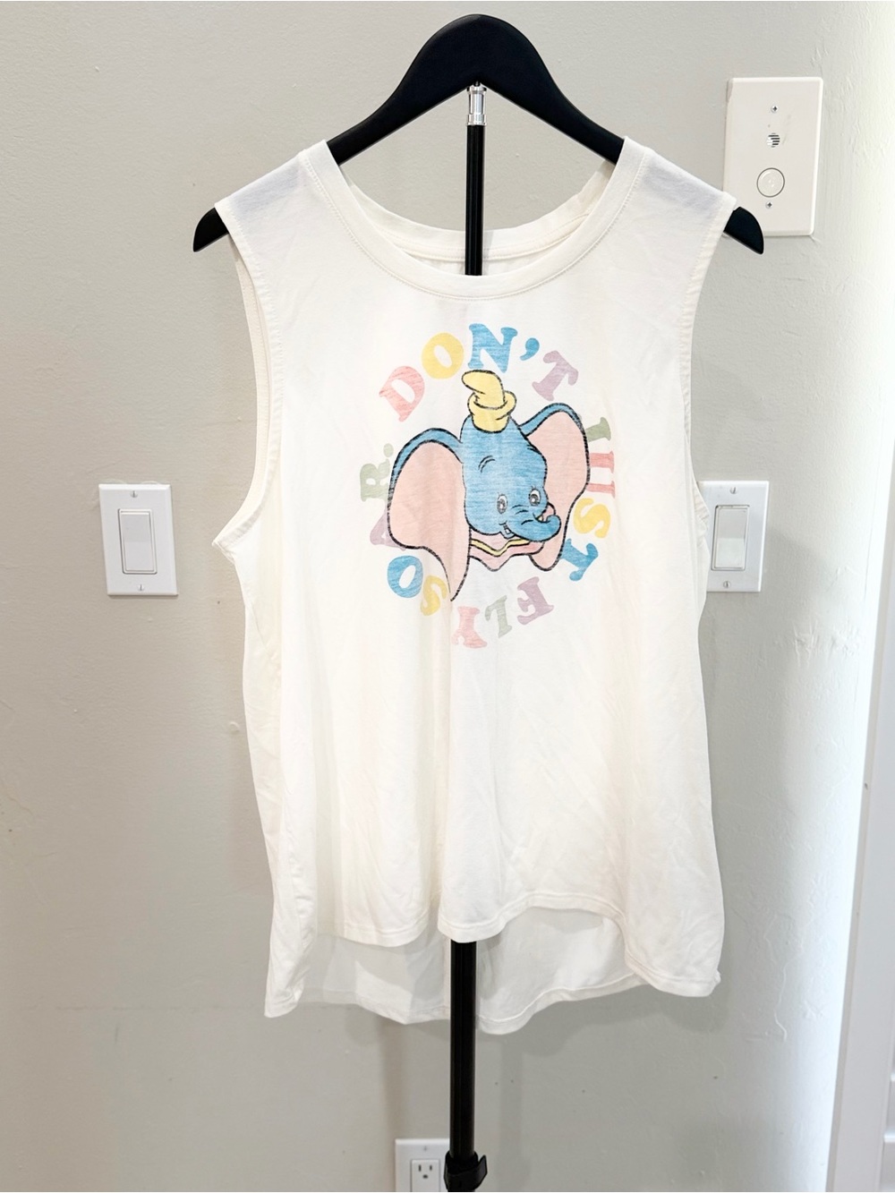 Disney Dumbo “Don’t Just Fly, Soar” Muscle Tee Y2K Retro Disneycore